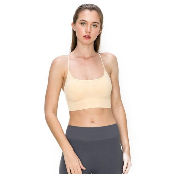 Kurve by Idea Women's Shelf Bras Padded Cami with Removable Pads, UV Protective Fabric UPF 50  (Made with Love in The USA), S/M