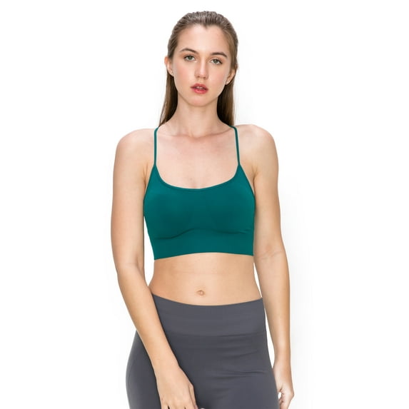 Kurve by Idea Women's Shelf Bras Padded Cami with Removable Pads, UV Protective Fabric UPF 50+ (Made with Love in The USA), S/M