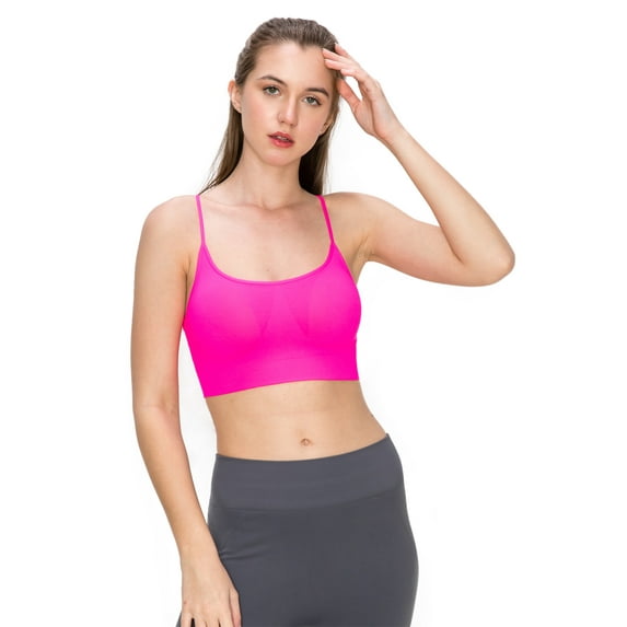 Kurve by Idea Women's Shelf Bras Padded Cami with Removable Pads, UV Protective Fabric UPF 50+ (Made with Love in The USA), S/M