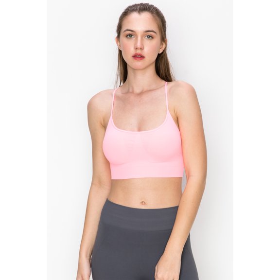 Kurve by Idea Women's Shelf Bras Padded Cami with Removable Pads, UV Protective Fabric UPF 50  (Made with Love in The USA), S/M