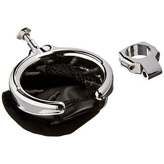 Kuryakyn 1475 Motorcycle Handlebar Accessory: Drink/Cup Holder with Mesh Basket, Universal Fit for Motorcycles with 1-1/4" Diameter Bars, Chrome