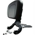 thumbnail image 1 of Kuryakyn 1661 Multi-Purpose Driver/Passenger Seat Backrest with Folding Luggage Rack System for Harley-Davidson and Indian Motorcycles, Black/Chrome, 1 of 3