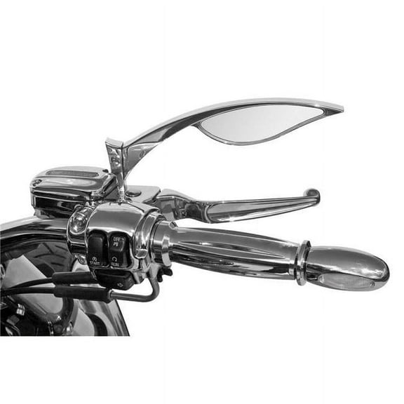 Kuryakyn 2556 Motorcycle Lighting Accessory: Kellermann BL 1000, Handlebar End LED Running/Turn Signal/Blinker Light, White/Amber, Chrome, Pack of 1