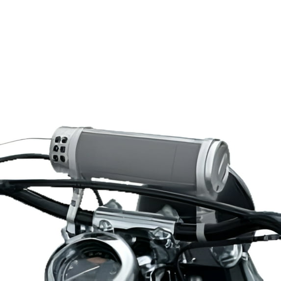 Kuryakyn 2719 MTX Road Thunder Weather Resistant Motorcycle Sound Bar Plus, 300 Watt Handlebar Mounted Audio Speakers with Bluetooth, USB Power Charger, Satin Silver