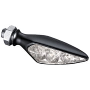 Kuryakyn 2850 Motorcycle Lighting Accessory Kellermann Rhombus S Extreme, LED Turn Signal/Blinker Light, Amber, Front Left/Rear Right, Satin Black, Pack of 1