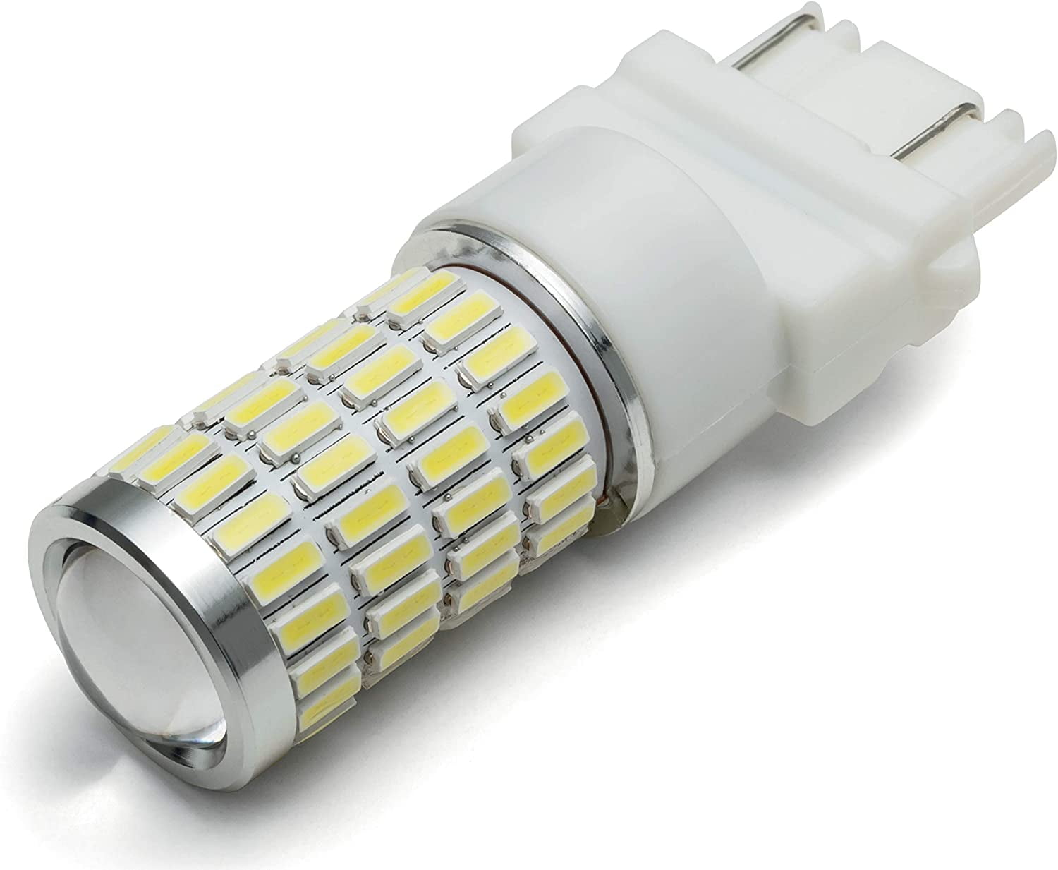 Kuryakyn 2870 Motorcycle Lighting: Replacement High-Intensity LED Light Bulb for Type 3157 Dual-Circuit Applications, White/White, Pack of 1