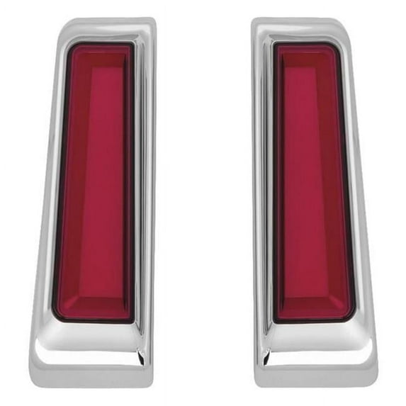 Kuryakyn 2900 Motorcycle Lighting Accessory: Tracer LED Run/Turn/Brake Light Saddlebag Support Inserts for 2014-20 Harley-Davidson Motorcycles, Chrome, 1 Pair