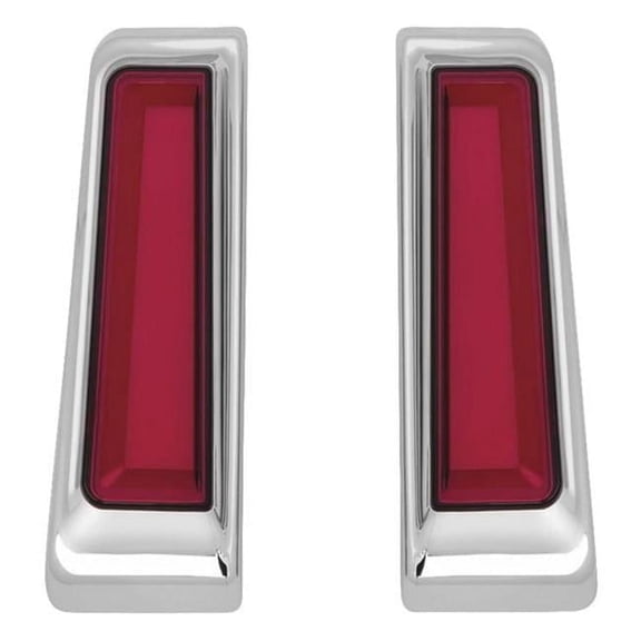 Kuryakyn 2900 Motorcycle Lighting Accessory: Tracer LED Run/Turn/Brake Light Saddlebag Support Inserts for 2014-20 Harley-Davidson Motorcycles, Chrome, 1 Pair