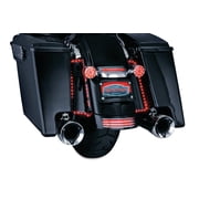 Kuryakyn 3147 Motorcycle Accessory Curved License Plate Mount for 2010-19 Harley-Davidson Motorcycles, Gloss Black
