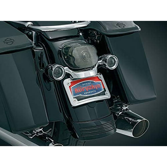 Kuryakyn 3163 Motorcycle Accessory: Curved License Plate Mount for 2006-16