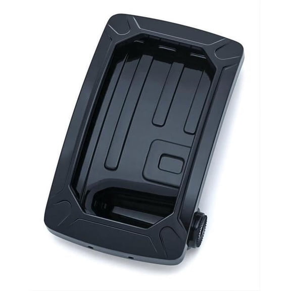 Kuryakyn Nova LED Curved Vertical Mount Gloss Black License Plate Holder (3191)