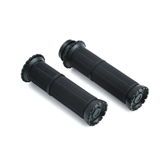 Kuryakyn 3583 Riot Handlebar Grips for Throttle and Clutch, Electronic Throttle Control: 2008-19 Harley-Davidson Motorcycles, Satin Black, 1 Pair