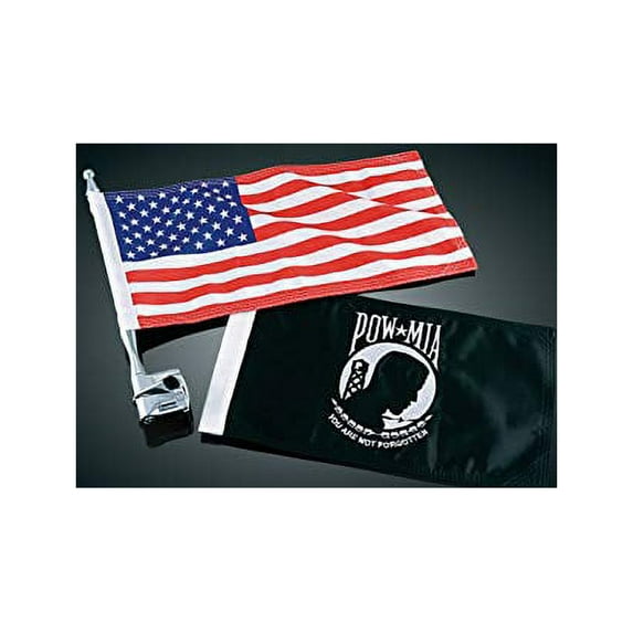 Kuryakyn 4254 Motorcycle Accessory: Vertical Flag Mount Kit with American F