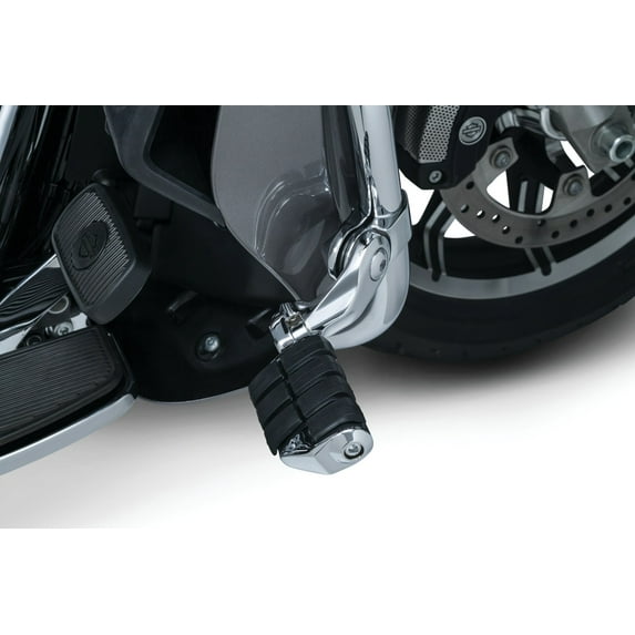 Kuryakyn 4520 Motorcycle Foot Controls: Tour-Tech Short Arm Cruise Mounts for 1-1/4" Engine Guards/Tubing, Chrome, 1 Pair