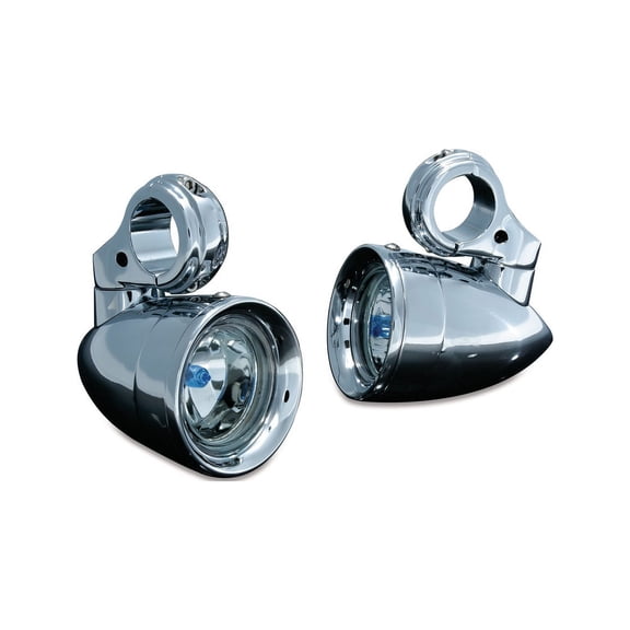 Kuryakyn 5019 Motorcycle Lighting Accessory: Engine Guard Mounted Driving Lights, Universal Fit for 1-1/4" Engine Guards/Tubing, Chrome, 1 Pair