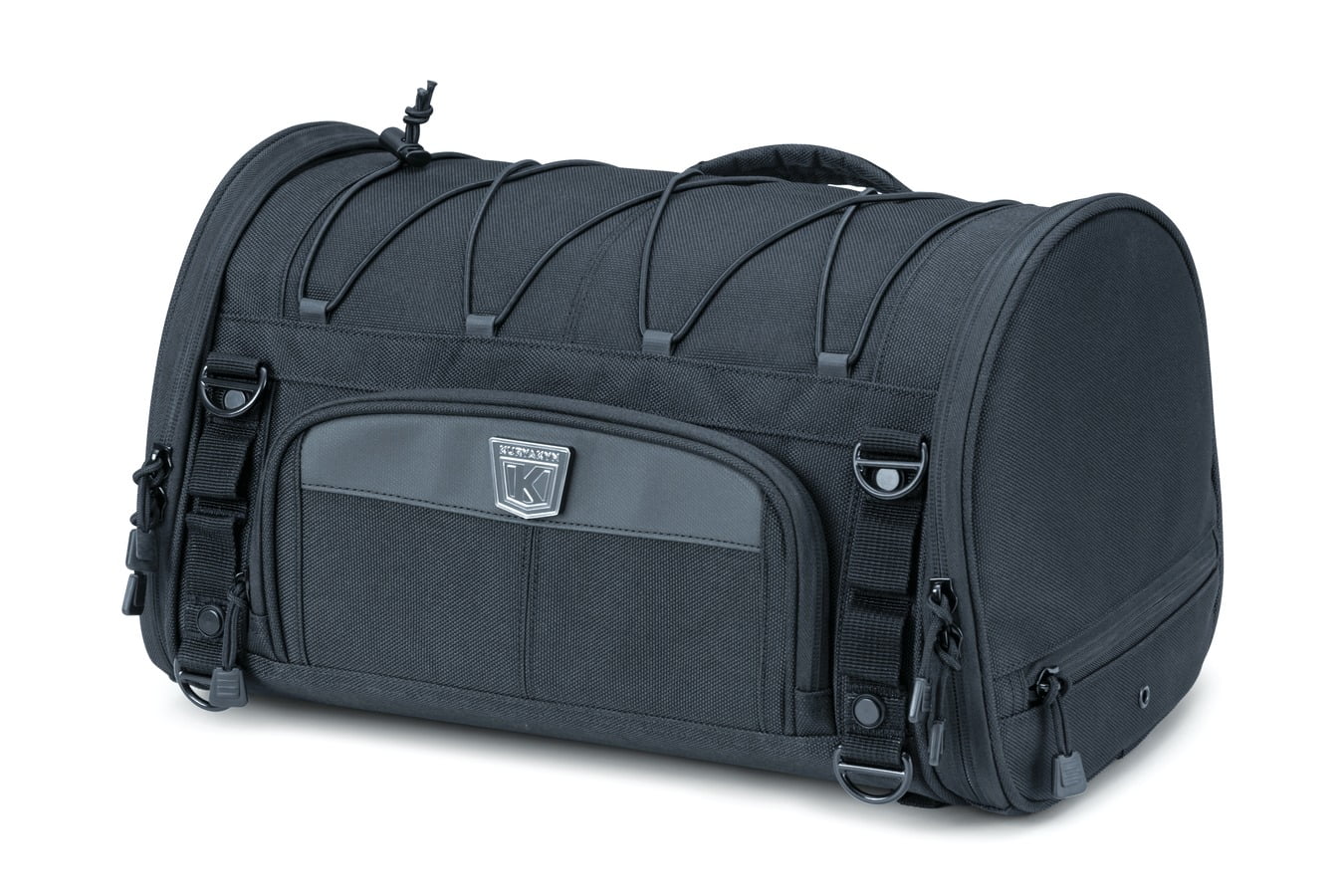 Kuryakyn 5213 Momentum Rambler Motorcycle Travel Luggage: Weather Resistant Roll Bag with Sissy Bar Straps, Black