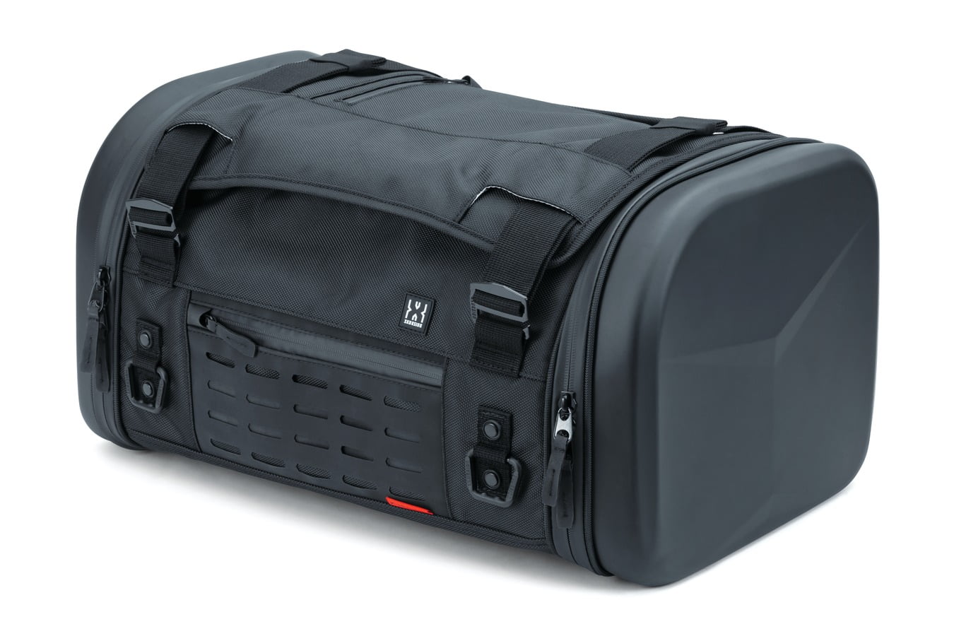Kuryakyn 5221 XKursion XS Steward Motorcycle Travel Luggage: Weather Resistant Roll Bag with Sissy Bar Straps, Black