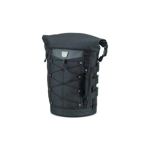 Kuryakyn 5223 Momentum Deadbeat Expandable Motorcycle Travel Luggage: Weather Resistant Duffle Bag with Sissy Bar Straps, Black