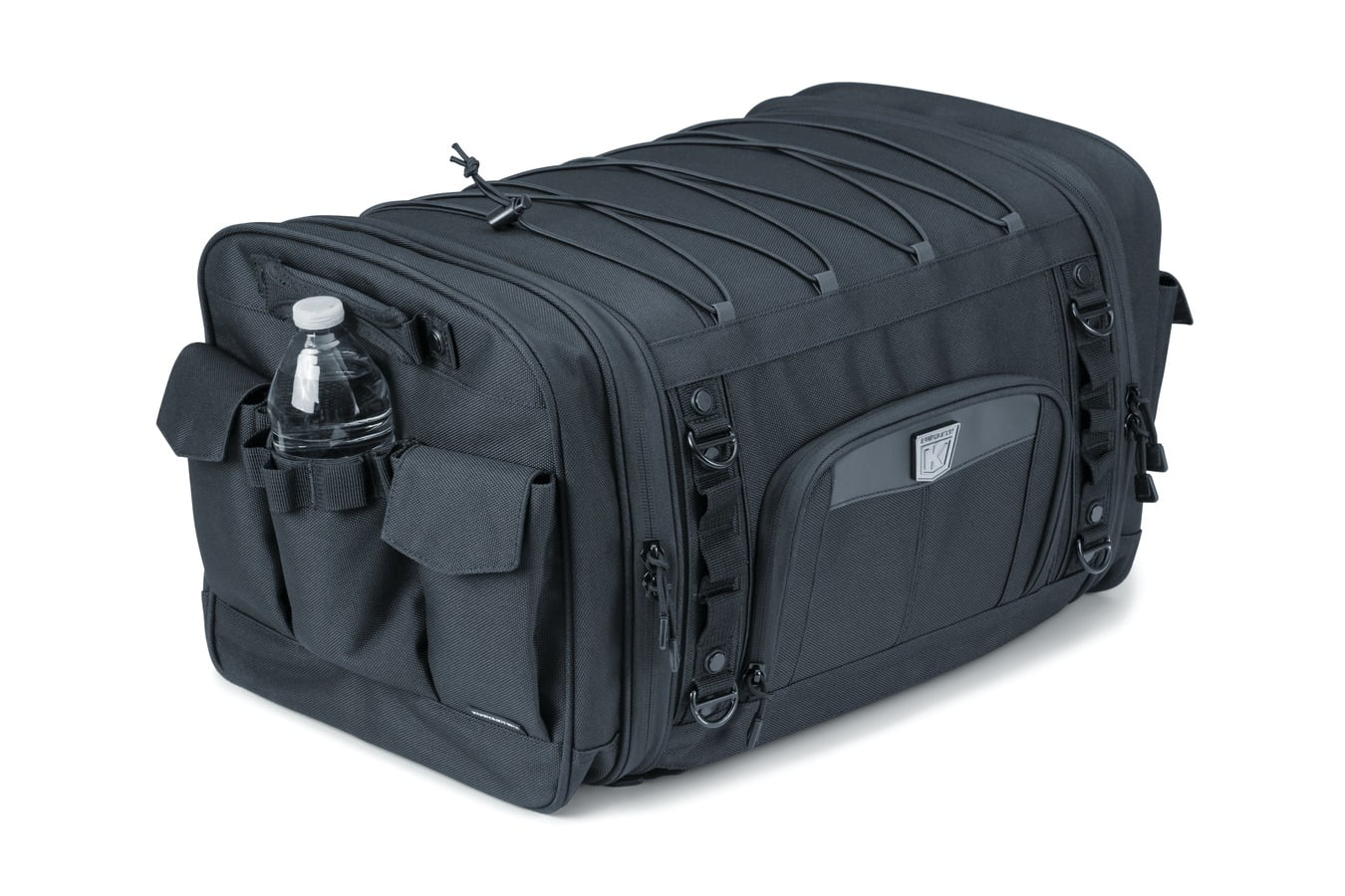 Kuryakyn 5283 Momentum Drifter Motorcycle Travel Luggage: Weather Resistant Roll Bag with Sissy Bar Straps, Black