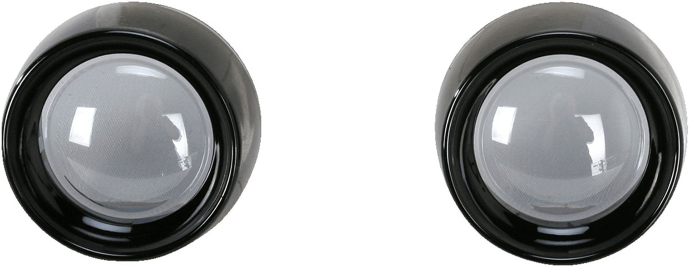 Kuryakyn 5480 Motorcycle Lighting Accessory: Deep Dish Bezel for 2000-19 Harley-Davidson Motorcycles with Bullet Turn Signal/Blinker Lights, Smoke Lens, Gloss Black, 1 Pair