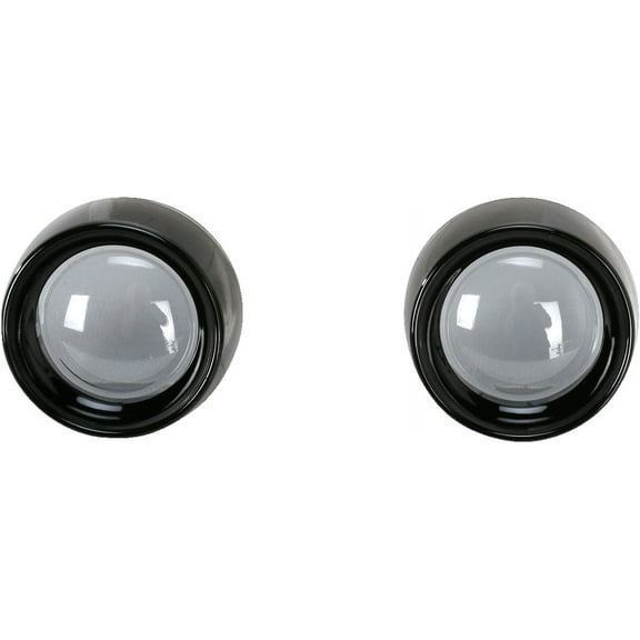 Kuryakyn 5480 Motorcycle Lighting Accessory: Deep Dish Bezel for 2000-19 Harley-Davidson Motorcycles with Bullet Turn Signal/Blinker Lights, Smoke Lens, Gloss Black, 1 Pair