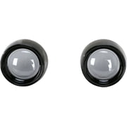 Kuryakyn 5480 Motorcycle Lighting Accessory Deep Dish Bezel for 2000-19 Harley-Davidson Motorcycles with Bullet Turn Signal/Blinker Lights, Smoke Lens, Gloss Black, 1 Pair
