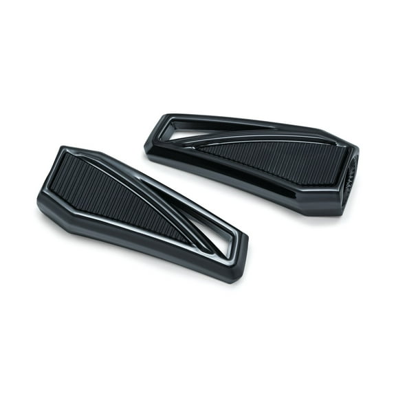 Kuryakyn 5761 Motorcycle Foot Controls: Phantom Footpegs without Adapters, Gloss Black, 1 Pair