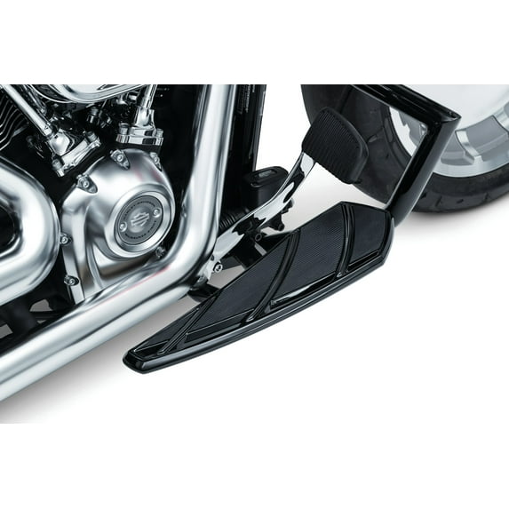 Kuryakyn 5795 Motorcycle Foot Control Component: Phantom Driver Floorboards for 2018-20 Harley-Davidson Softail Motorcycles, Gloss Black, 1 Pair