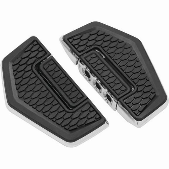 Kuryakyn 5908 Motorcycle Foot Control Component: Hex Folding Boards for Driver or Passenger Floorboards, Chrome, 1 Pair