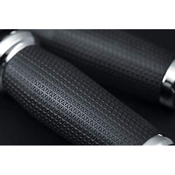 Kuryakyn 5944 Thresher Handlebar Grips for Throttle and Clutch: 2014-17 Indian Motorcycles, Chrome, 1 Pair