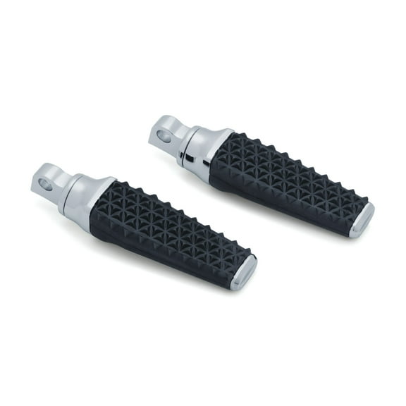 Kuryakyn 5952 Motorcycle Footpegs: Thresher Pegs with Male Mount Adapters, Chrome, 1 Pair