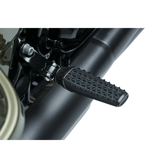 Kuryakyn 5953 Motorcycle Footpegs: Thresher Pegs with Male Mount Adapters, Satin Black, 1 Pair