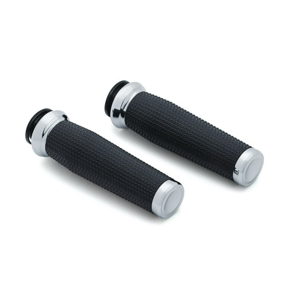 Kuryakyn 5960 Motorcycle Handlebar Accessory: Thresher Hand Grips for 2018-19 Indian Motorcycles, Chrome, 1 Pair