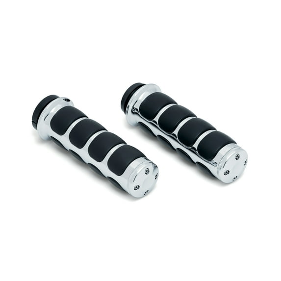 Kuryakyn 6227 Premium ISO Handlebar Grips for Electronic Throttle Control: 2014-19 Harley-Davidson Motorcycles, Chrome, 1 Pair