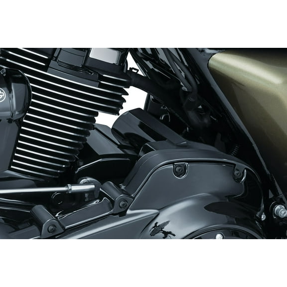 Kuryakyn 6445 Motorcycle Accent Accessory: Precision Transmission Top Cover for 2017-19 Harley-Davidson Motorcycles, Gloss Black