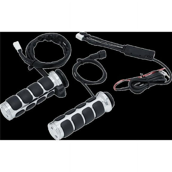 Kuryakyn 6470 Heated ISO Grips Throttle-By-Wire - Chrome