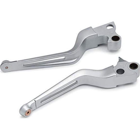 Kuryakyn 6681 Motorcycle Handlebar Accessory: Dillinger Clutch and Brake Trigger Levers for 1996-2017 Harley-Davidson Motorcycles with Cable Clutch, Silver, 1 Pair