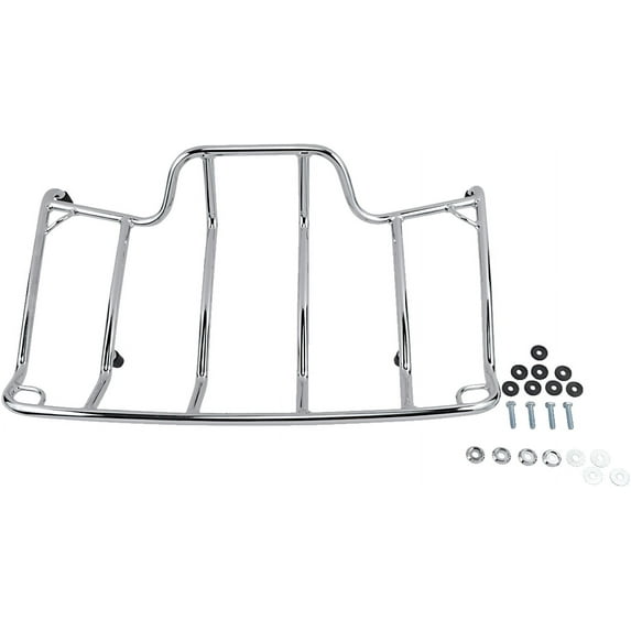 Kuryakyn 7139 Motorcycle Accessory: Trunk Luggage/Storage Rack with Corner Tie Down Points for 1980-2019 Harley-Davidson Motorcycles with Tour-Pak, Chrome