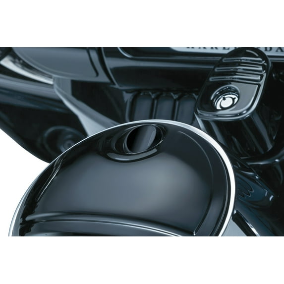 Kuryakyn 7428 Motorcycle Accessory: Push Button Fuel Door/Panel Latch for 1992-2019 Harley-Davidson Motorcycles, Gloss Black
