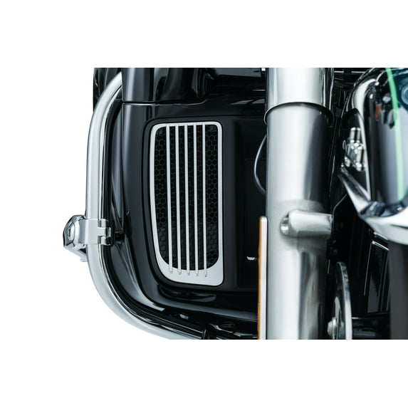 Kuryakyn 7681 Motorcycle Accessory: Radiator Grills for 2014-19 Harley-Davidson Twin Cooled Motorcycles, Chrome, 1 Pair