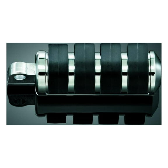 Kuryakyn 8002 Motorcycle Footpegs: Premium ISO Pegs with Male Mount Adapters, Large, Chrome, 1 Pair