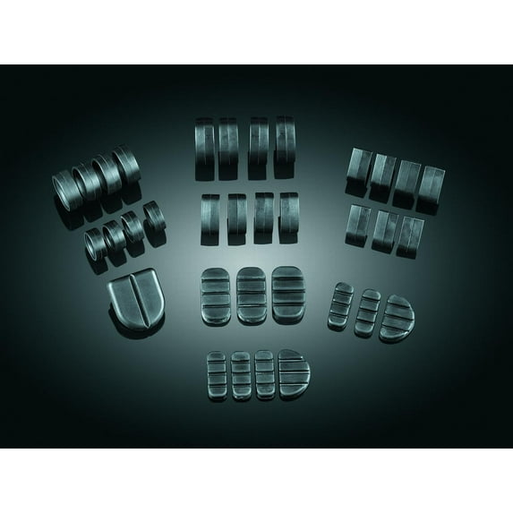 Kuryakyn 8010 Motorcycle Footpeg Components: Replacement Rubber Pads for Large ISO and Trident Pegs, Black