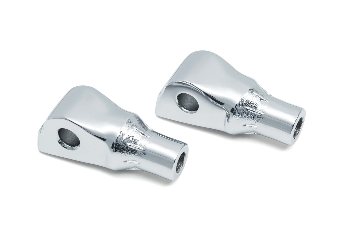 Kuryakyn 8925 Motorcycle Footpeg Component: Tapered Passenger Peg Adapters for 2018-19 Harley-Davidson Softail Motorcycles, Chrome, 1 Pair