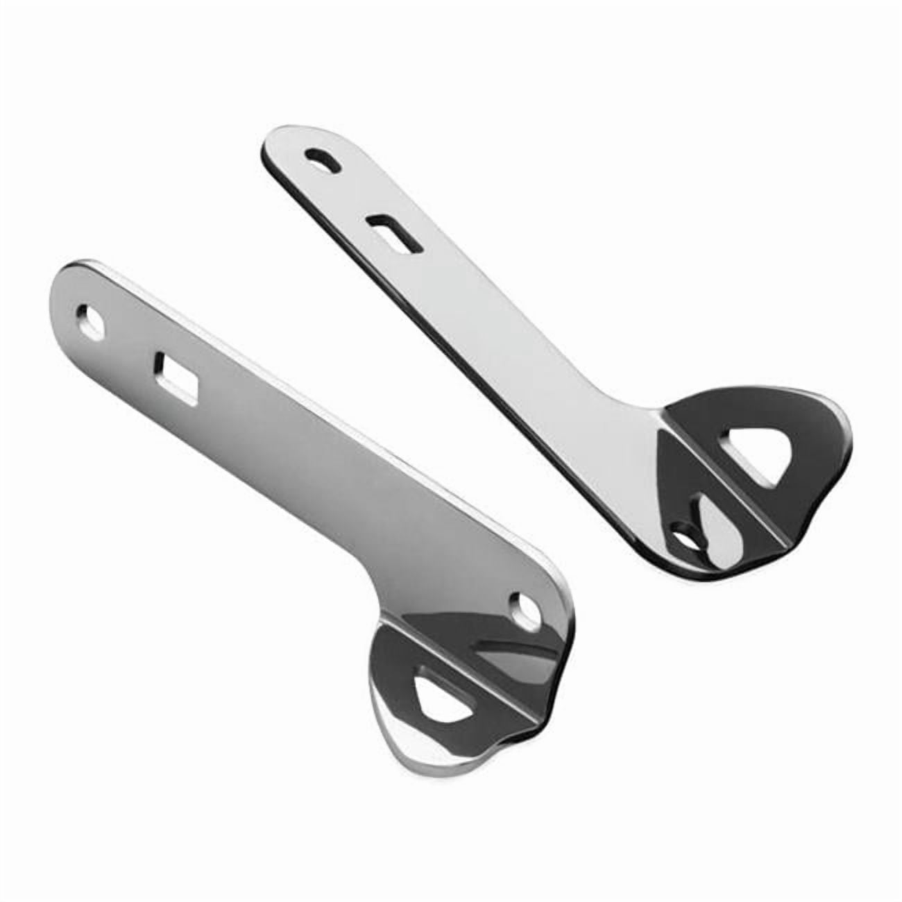 Kuryakyn 949 Motorcycle Accessory: Front Fork Teardrop Tie-Down Brackets and Hardware Kit for 2014-19 Harley-Davidson Touring Motorcycles, Chrome, 1 Pair