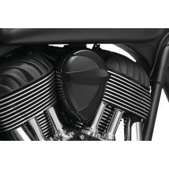 Kuryakyn Black Horn Cover By John Shope for Indian 2014 - 2019 Classic, Vintage, Dark Horse, Springfield, Chieftain, Roadmaster Models 5698