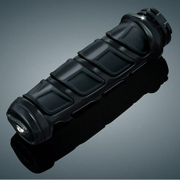 Kuryakyn Black Kinetic Hand Grips Throttle Rubber Dual Cable Harley Softail Dyna