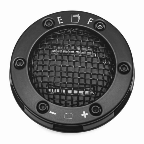 Kuryakyn Black Mesh Led Fuel Battery Gauge Dual Left Hand Gas Tank Cap Harley
