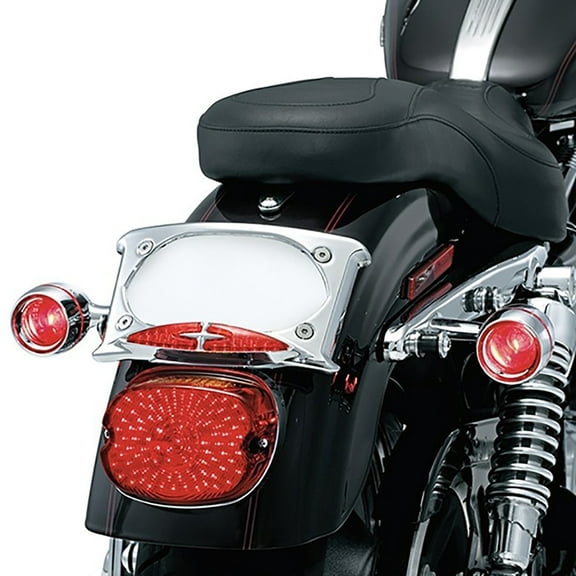 Kuryakyn Deep Dish Bezels With Lenses For Bullet Turn Signals Compatible For FLHRC Road King Classic 2007-2013 Street Motorcycle Accessories - Chrome / One Size