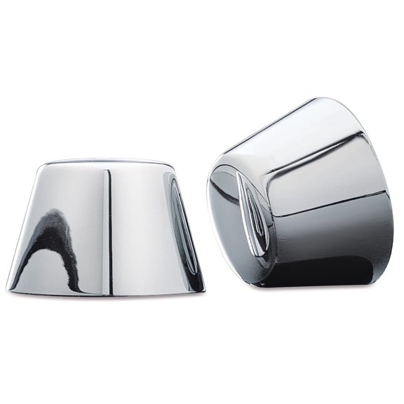 Kuryakyn 1214 Motorcycle Accent Accessory: Front End Axle Nut Caps for 2002-19 Harley-Davidson Motorcycles, Chrome, 1 Pair