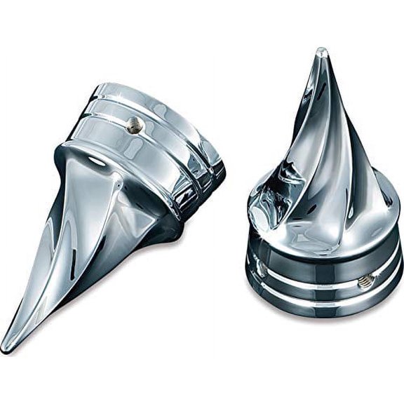 Kuryakyn Front Axle Nut Caps Twisted Point/Chrome (1219)
